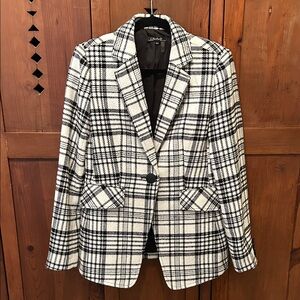CHARLIE B Black and White Plaid Jacket